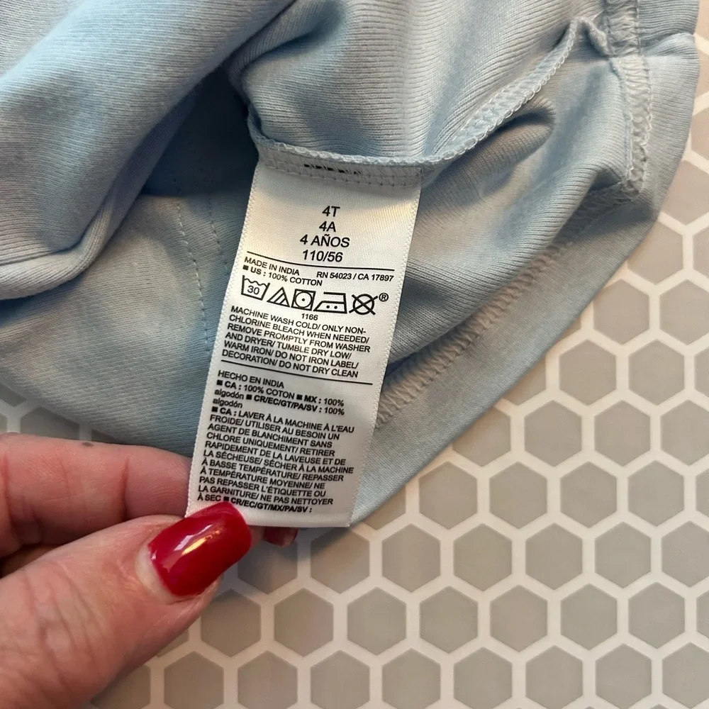 NWT Old Navy Light Blue Star Gaze Kids Pajama Set w Planet and Sun Print Size 4T